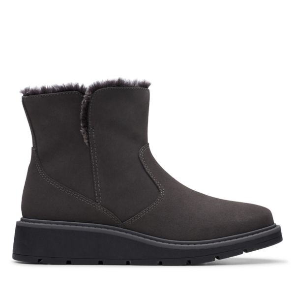 Clarks Womens Ivery Ridge Ankle Boots Dark Grey | UK-9724835